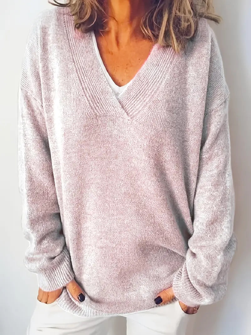Stilværk™ | Blød og Tidløs V-Hals Sweater