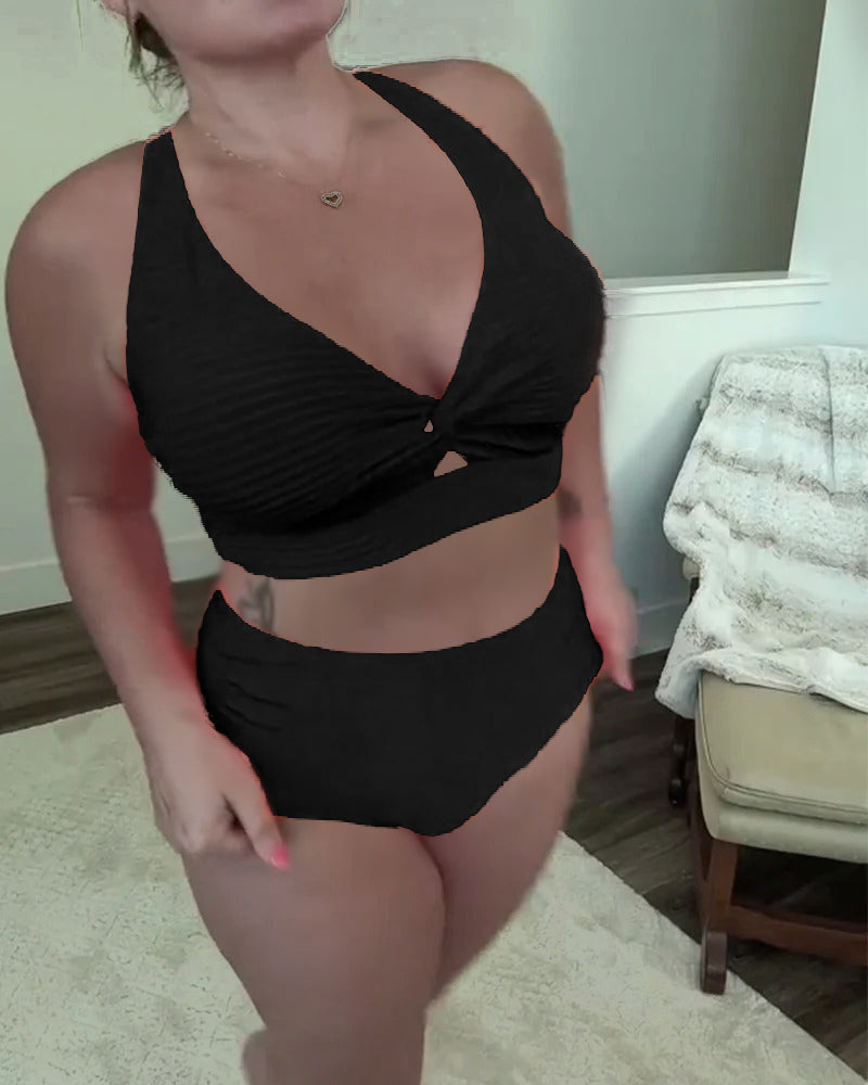 Stilværk™ | Bikini afslappet ensfarvet trekant