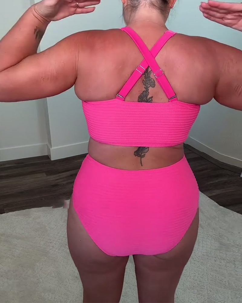 Stilværk™ | Bikini afslappet ensfarvet trekant