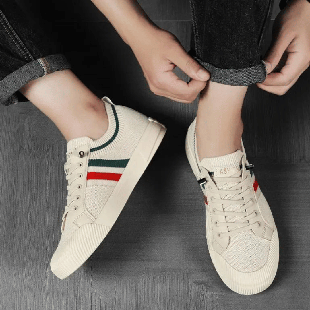 Stilværk™ | Stilfulde Stribede Sneakers