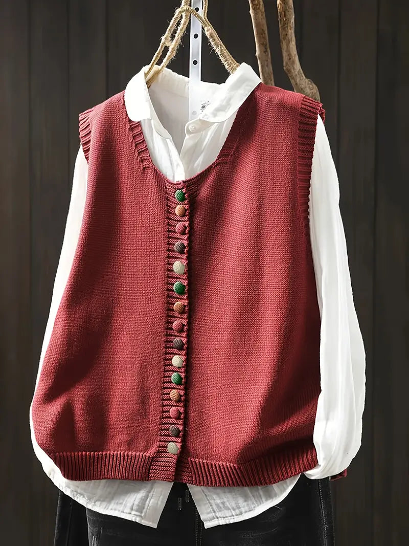Stilværk™ | Ærmeløs Strikket Vest