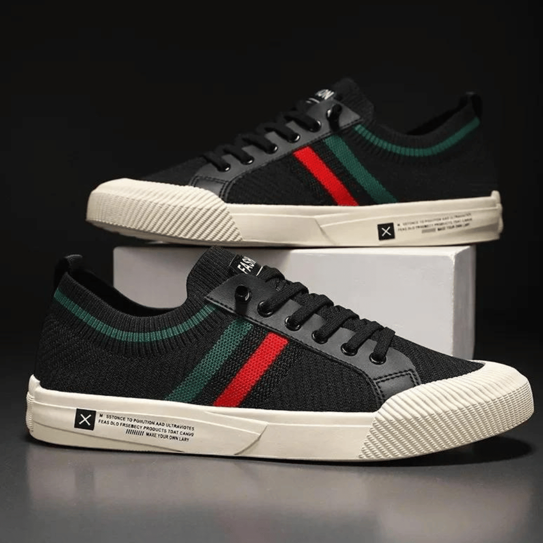 Stilværk™ | Stilfulde Stribede Sneakers