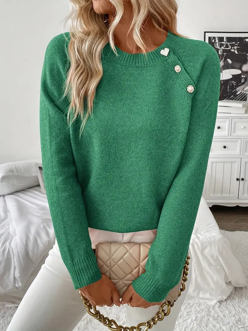 Stilværk™ | Sweater med perleknapper