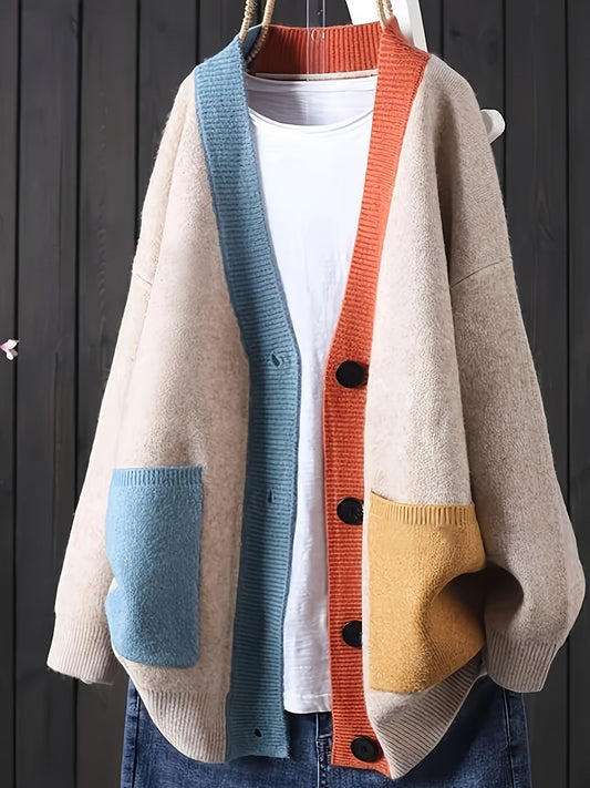 Stilværk™ | Afslappet Farverig Cardigan