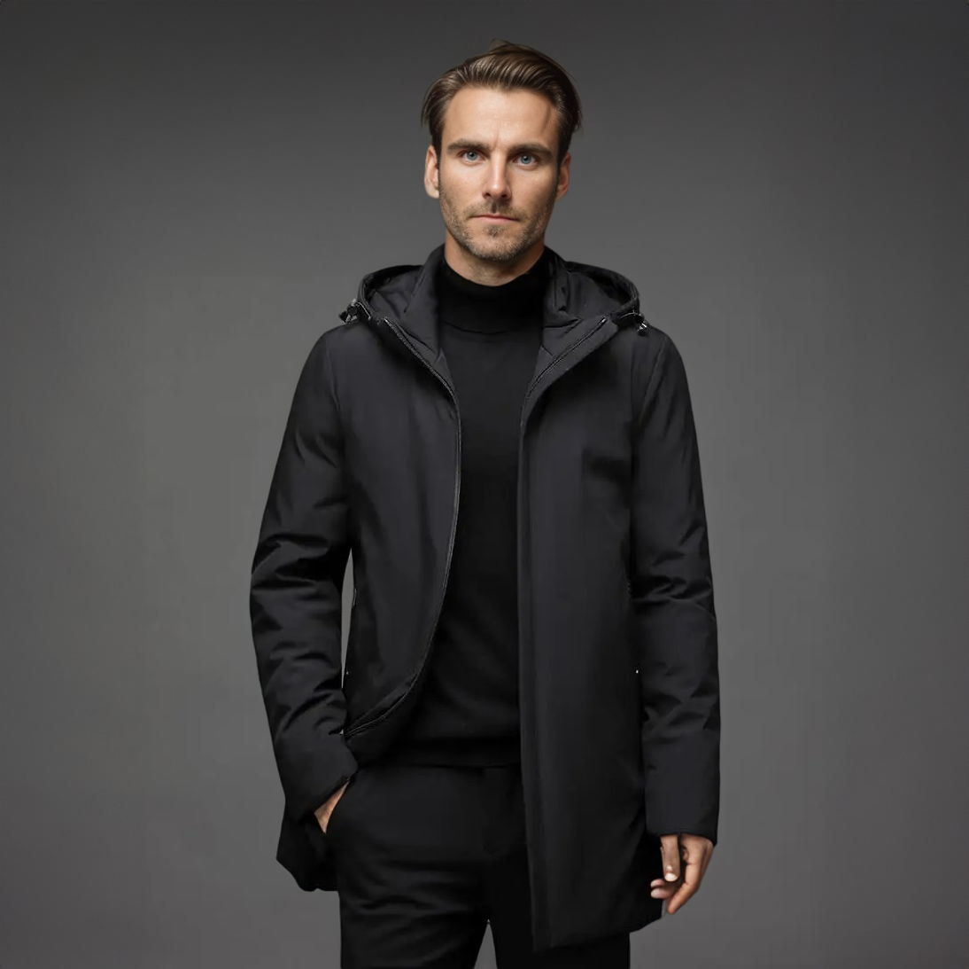 Stilværk™ | Stilfuld Vinterfrakke med Hætte