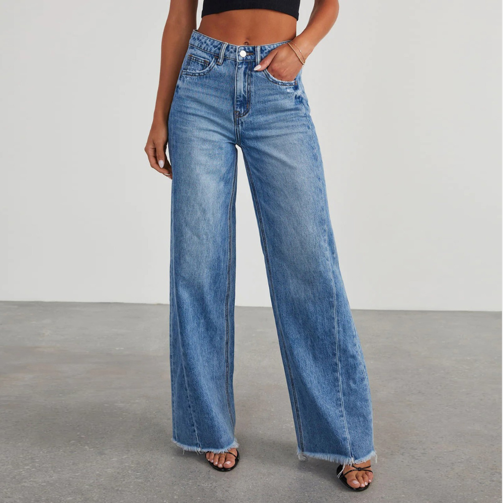 Stilværk™ | Stilfulde denimjeans med brede ben
