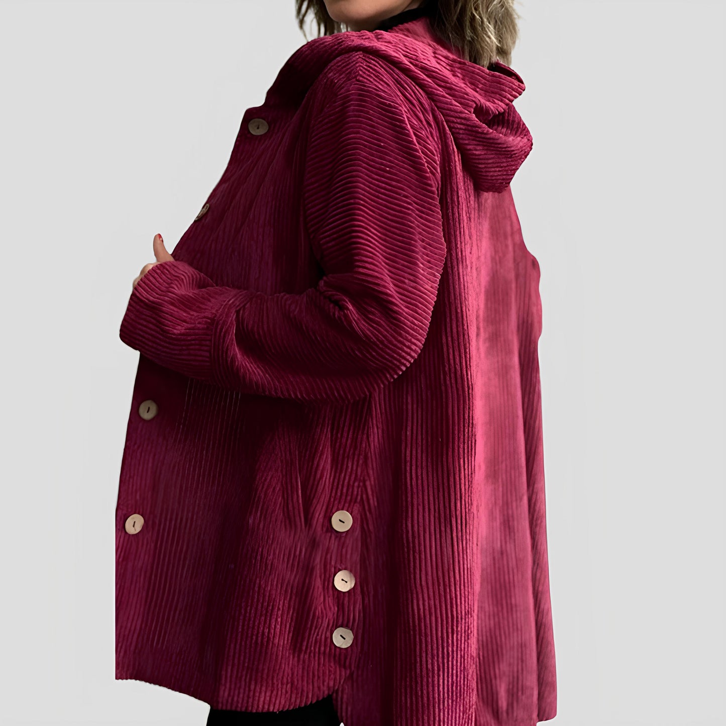 Stilværk™ |  afslappet fløjl hoodie til efteråret