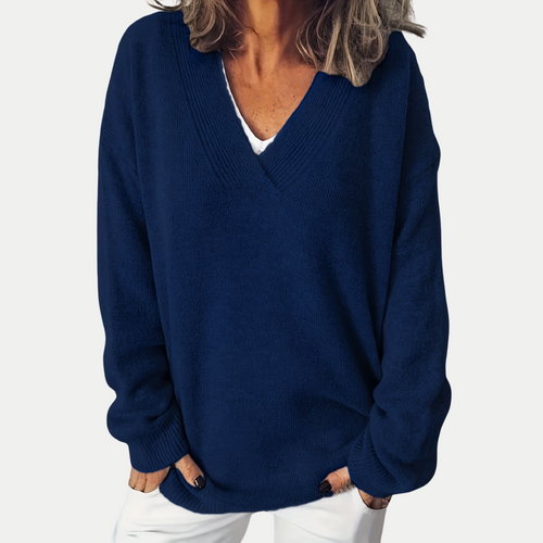 Stilværk™ | Blød og Tidløs V-Hals Sweater