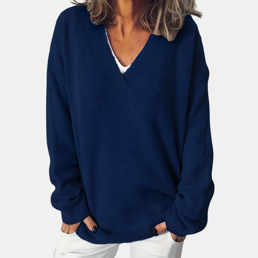 Stilværk™ | Blød og Tidløs V-Hals Sweater