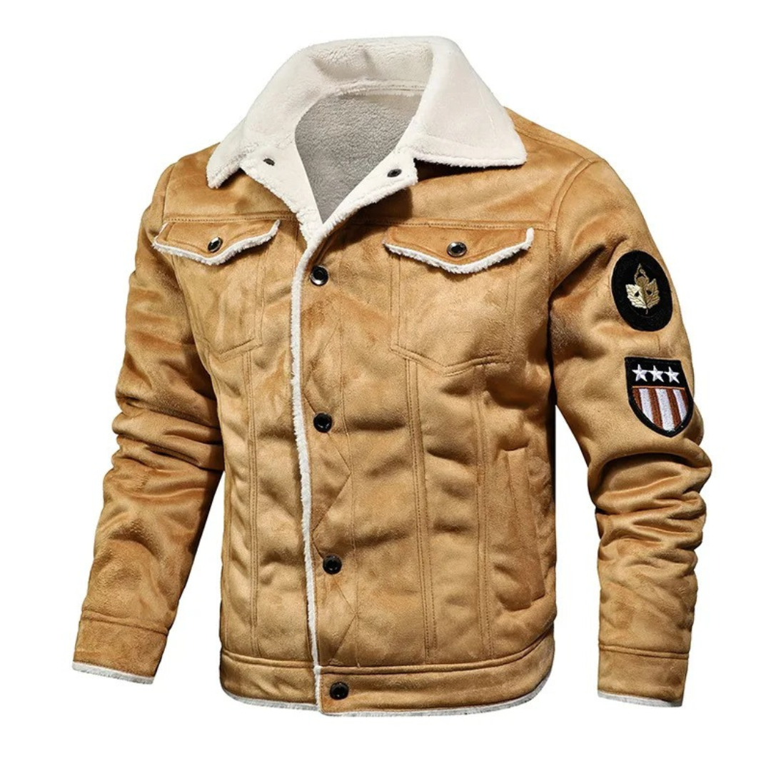 Stilværk™ | Herre Aviatorjakke med Shearling-for