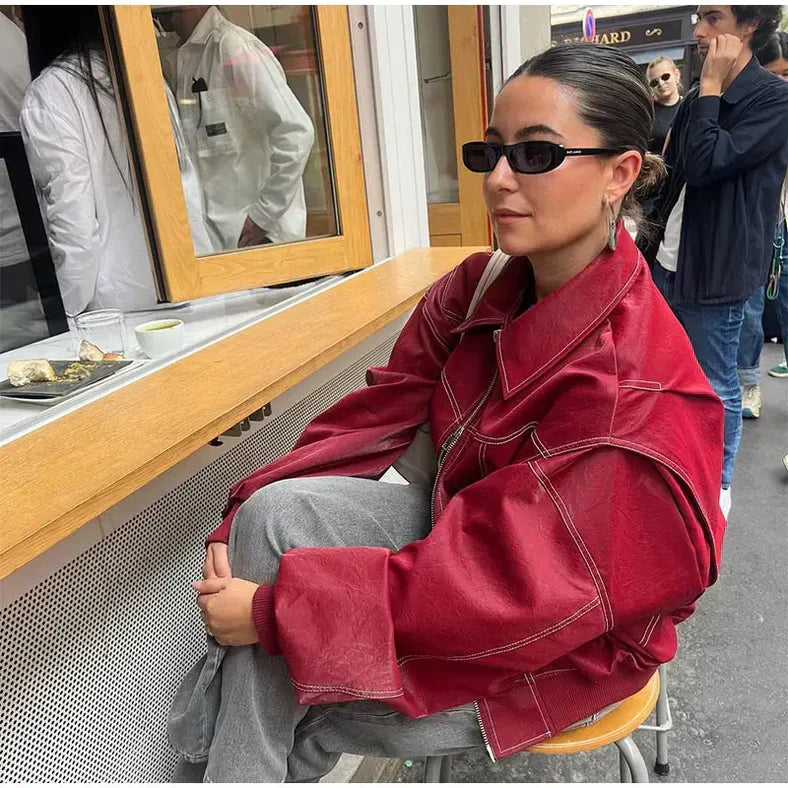 Stilværk™ | Oversized Læderjakke
