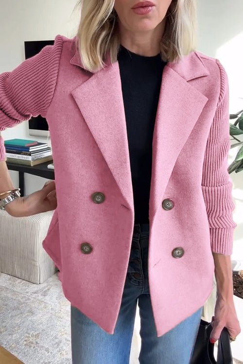 Stilværk™ | Elegant blazer med strikkede ærmer