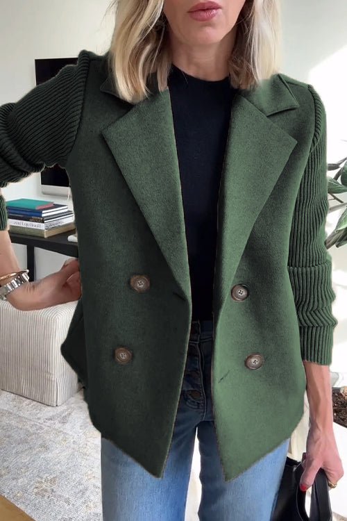 Stilværk™ | Elegant blazer med strikkede ærmer