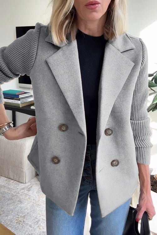 Stilværk™ | Elegant blazer med strikkede ærmer