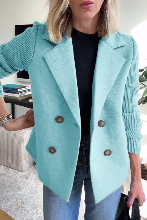 Stilværk™ | Elegant blazer med strikkede ærmer