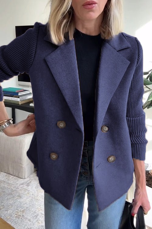Stilværk™ | Elegant blazer med strikkede ærmer