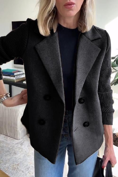 Stilværk™ | Elegant blazer med strikkede ærmer