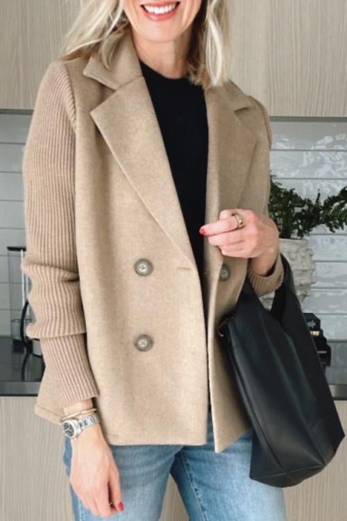 Stilværk™ | Elegant blazer med strikkede ærmer
