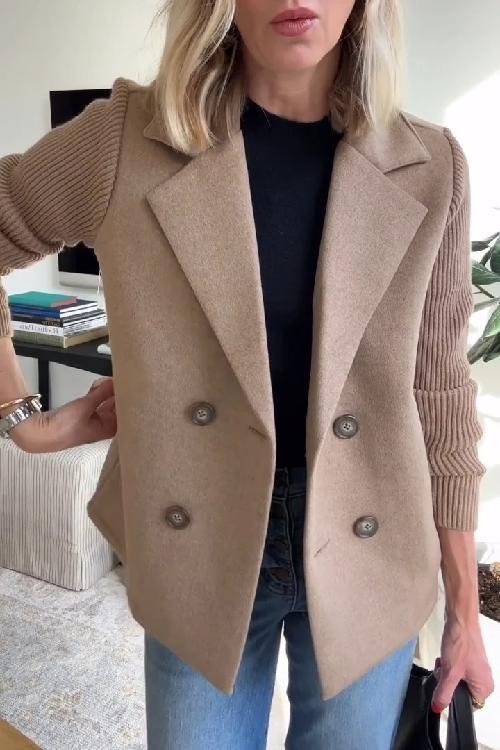 Stilværk™ | Elegant blazer med strikkede ærmer