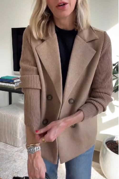 Stilværk™ | Elegant blazer med strikkede ærmer