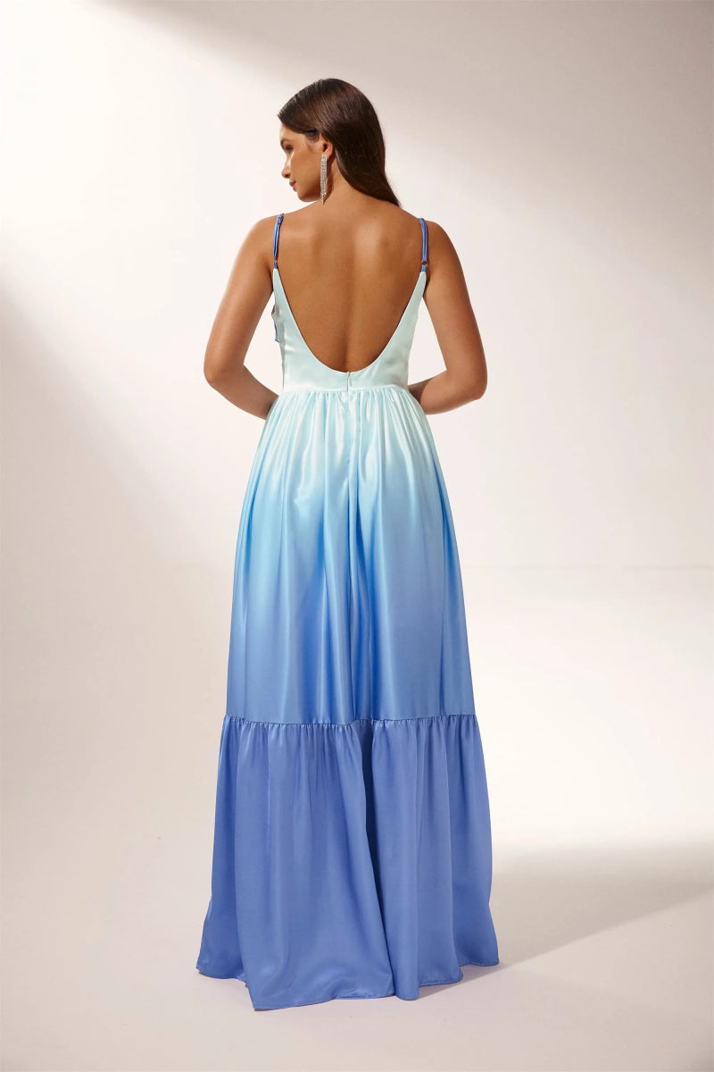 Stilværk™ | Ethel cut-out ombré maxislipkjole