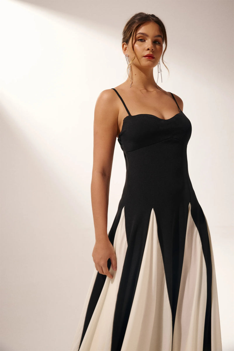 Stilværk™ | Griselda colorblock maxislipkjole