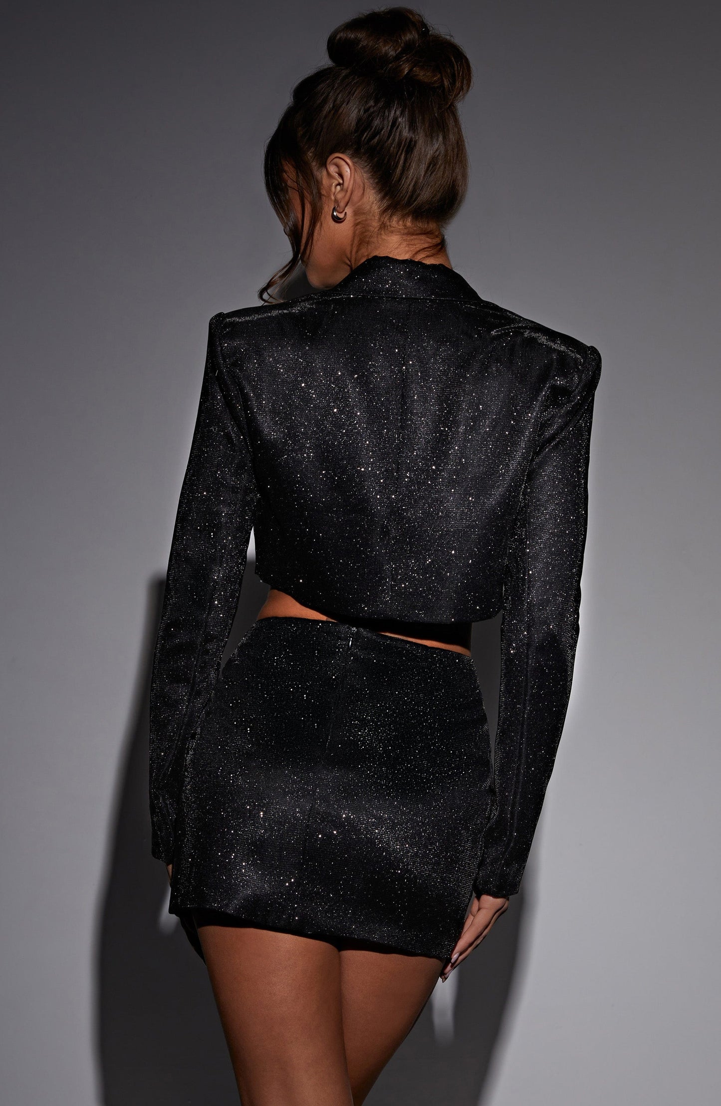 Topfitters™ | Stefania cropped vestje - Zwart Sparkle