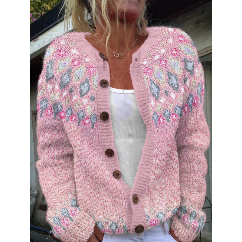 Stilværk™ | Let cardigan med legende print