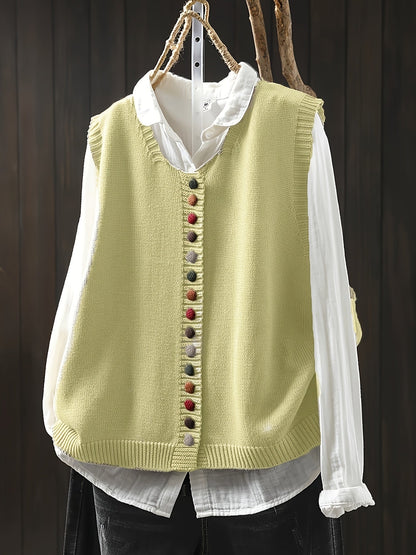 Stilværk™ | Ærmeløs Strikket Vest