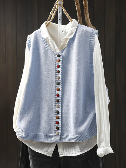 Stilværk™ | Ærmeløs Strikket Vest