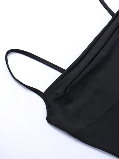 Stilværk™ | Aften-maxikjole med firkantet hals og havfruesnit