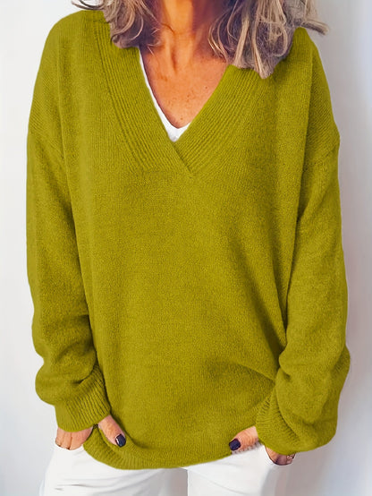 Stilværk™ | Blød og Tidløs V-Hals Sweater