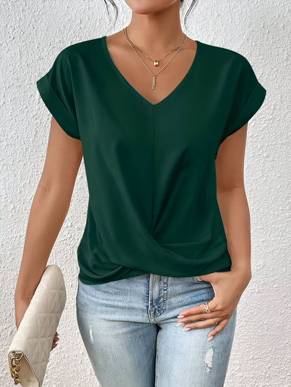 Stilværk™ | Casual T-shirt med sweetheart halsudskæring