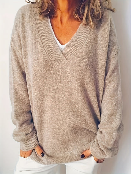 Stilværk™ | Blød og Tidløs V-Hals Sweater