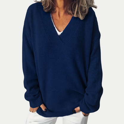 Stilværk™ | Blød og Tidløs V-Hals Sweater