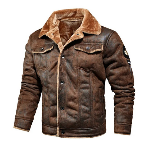 Stilværk™ | Herre Aviatorjakke med Shearling-for
