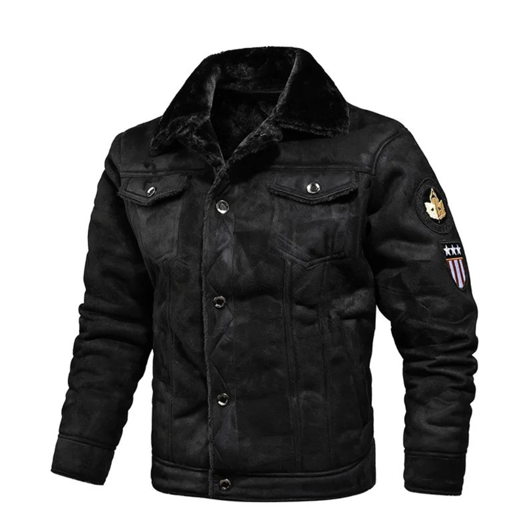 Stilværk™ | Herre Aviatorjakke med Shearling-for