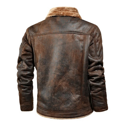 Stilværk™ | Herre Aviatorjakke med Shearling-for