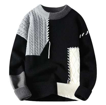 Stilværk™ | Stilfuld Patchwork-Sweater