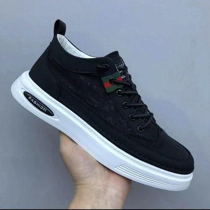 Stilværk™ | Herre Klassiske Sorte Sneakers