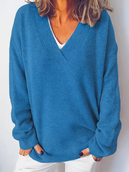 Stilværk™ | Blød og Tidløs V-Hals Sweater