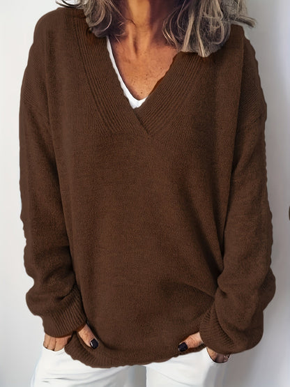 Stilværk™ | Blød og Tidløs V-Hals Sweater