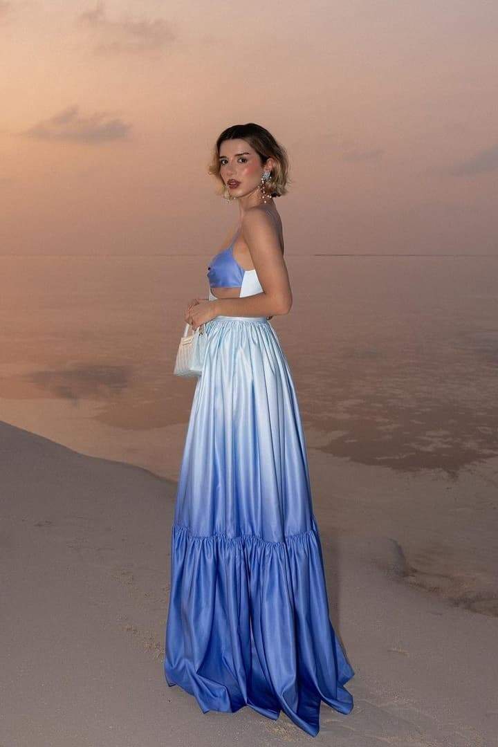 Stilværk™ | Ethel cut-out ombré maxislipkjole