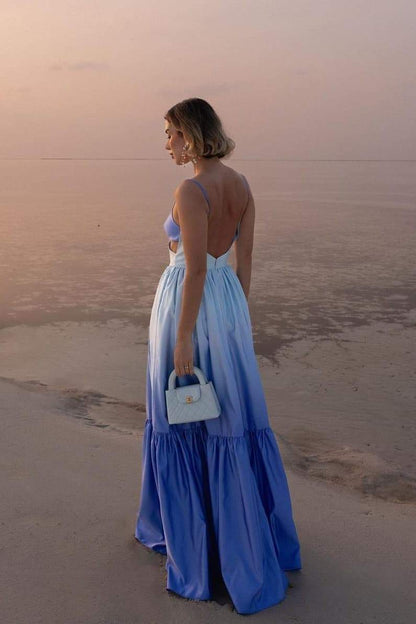 Stilværk™ | Ethel cut-out ombré maxislipkjole